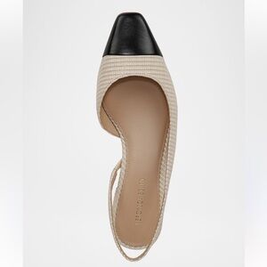 Veronica Beard - Cecile Raffia Cap - Toe Slingback